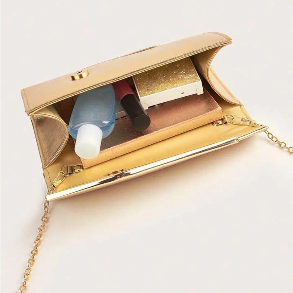 Elegant Gold Clutch Bag - Picture 7 of 8